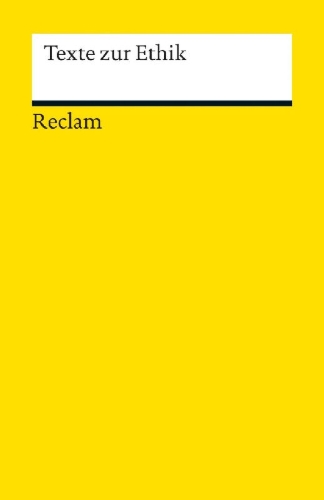 Buchcover und Innenansicht für das Buch: Texte zur Ethik