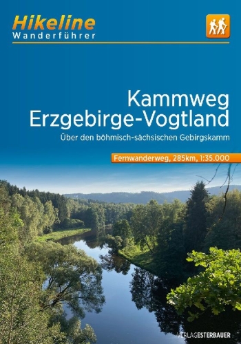 Buchcover und Innenansicht für das Buch: Fernwanderweg Kammweg . Erzgebirge-Vogtland