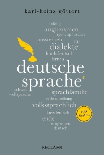 Buchcover und Innenansicht für das Buch: Deutsche Sprache. 100 Seiten