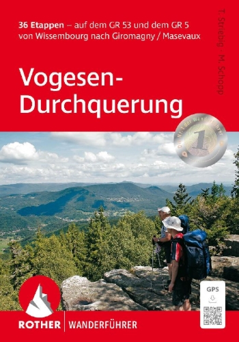 Buchcover und Innenansicht für das Buch: Vogesen-Durchquerung