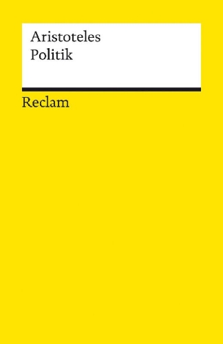 Buchcover und Innenansicht für das Buch: Politik. Schriften zur Staatstheorie