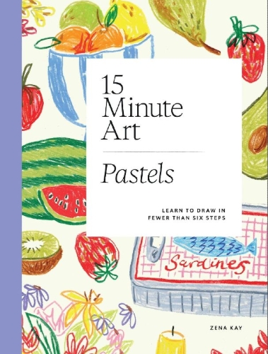Buchcover und Innenansicht für das Buch: 15-minute Art Pastels