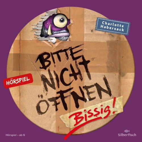 Buchcover und Innenansicht für das Buch: Bitte nicht öffnen - Hörspiele 1: Bissig! Das Hörspiel
