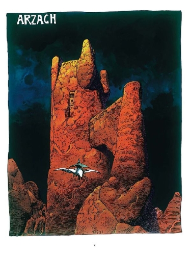 Buchcover und Innenansicht für das Buch: Moebius Collection: Arzach / Die hermetische Garage