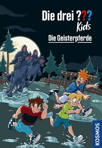 Buchcover und Innenansicht für das Buch: Die drei ??? Kids, 98, Die Geisterpferde
