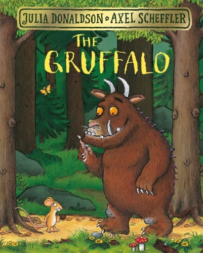 Buchcover und Innenansicht für das Buch: The Gruffalo