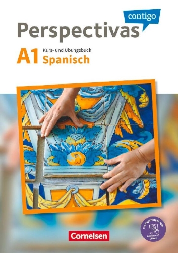 Buchcover und Innenansicht für das Buch: Perspectivas contigo A1 - Kurs- und Übungsbuch mit Vokabeltaschenbuch