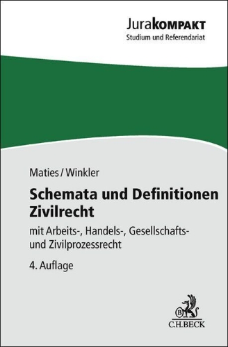 Buchcover und Innenansicht für das Buch: Schemata und Definitionen Zivilrecht