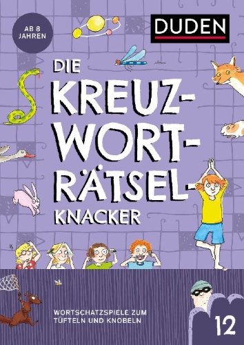 Buchcover und Innenansicht für das Buch: Kreuzworträtselknacker  ab 8 Jahren (Band 12)