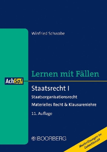 Buchcover und Innenansicht für das Buch: Staatsrecht I