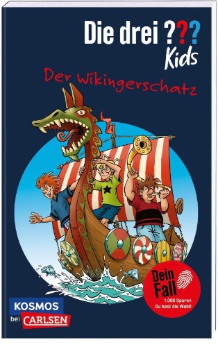 Buchcover und Innenansicht für das Buch: Die drei ??? Kids Dein Fall: Der Wikingerschatz