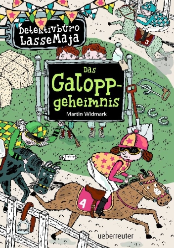 Buchcover und Innenansicht für das Buch: LasseMajas Detektivbyrå.Galoppmysteriet