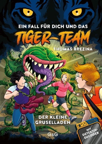 Buchcover und Innenansicht für das Buch: Tiger-Team - Der kleine Gruselladen