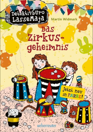Buchcover und Innenansicht für das Buch: LasseMajas Detektivbyra. Cirkusmysteriet