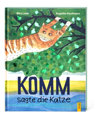 Buchcover und Innenansicht für das Buch: Komm, sagte die Katze