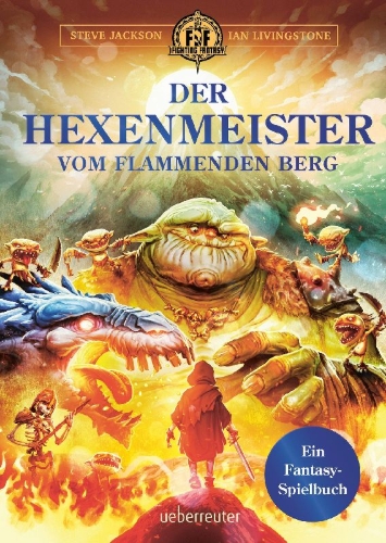 Buchcover und Innenansicht für das Buch: Warlock of Firetop Mountain