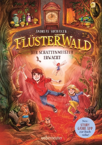 Buchcover und Innenansicht für das Buch: Flüsterwald - Der Schattenmeister erwacht: Das spannende Staffelfinale! (Flüsterwald, Staffel I, Bd. 4)