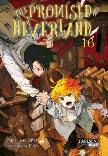 Buchcover und Innenansicht für das Buch: Yakusoku no Neverland