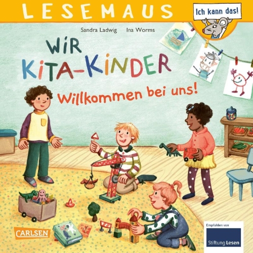 Buchcover und Innenansicht für das Buch: LESEMAUS 164: Wir KiTa-Kinder - Willkommen bei uns!