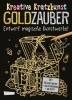 Buchcover und Innenansicht für das Buch: Kratzbilder für Kinder: Kreative Kratzkunst: Goldzauber