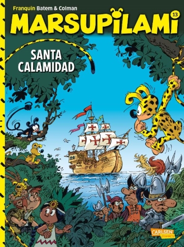 Buchcover und Innenansicht für das Buch: Marsupilami 26 - Santa Calamidad