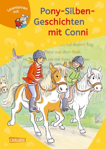 Buchcover und Innenansicht für das Buch: LESEMAUS zum Lesenlernen Sammelbände: Pony-Silben-Geschichten mit Conni