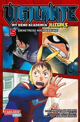 Buchcover und Innenansicht für das Buch: Vigilante: Boku no Hero Academia Illegals