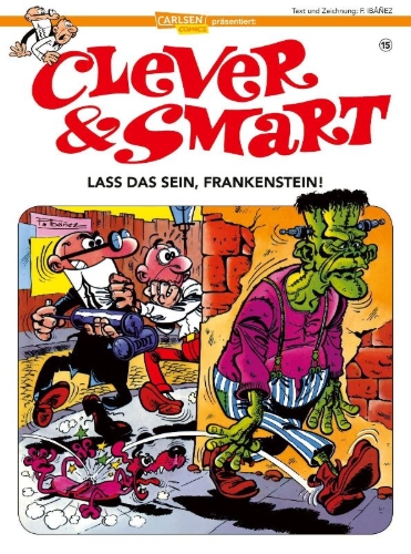 Buchcover und Innenansicht für das Buch: Mortadelo y Filemon: Los monstruos