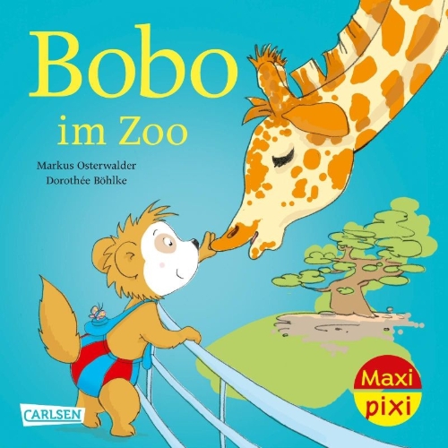 Buchcover und Innenansicht für das Buch: Maxi Pixi 351: VE 5 Bobo im Zoo (5 Exemplare)