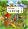 Buchcover und Innenansicht für das Buch: Hör mal (Soundbuch): Wimmelbuch: Spielplatz