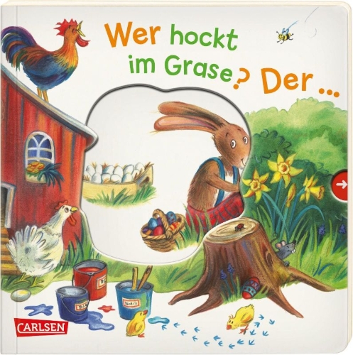 Buchcover und Innenansicht für das Buch: Wer hockt im Grase? Der ... Osterhase!