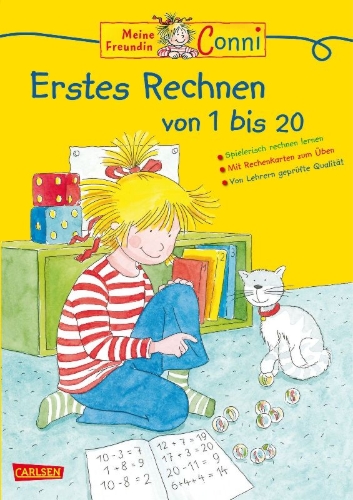 Buchcover und Innenansicht für das Buch: Conni Gelbe Reihe: Erstes Rechnen von 1 bis 20