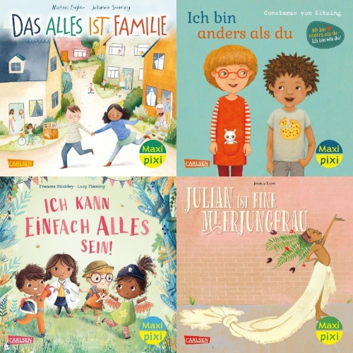 Buchcover und Innenansicht für das Buch: Maxi-Pixi-4er-Set 107: Du, ich und wir (4x1 Exemplar)