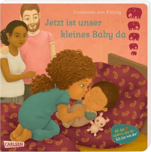 Buchcover und Innenansicht für das Buch: Jetzt ist unser kleines Baby da