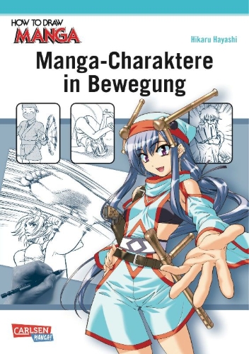 Buchcover und Innenansicht für das Buch: Manga-Charaktere in Bewegung
