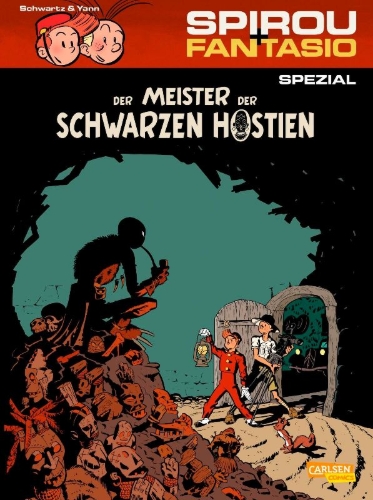 Buchcover und Innenansicht für das Buch: Le maître des hosties noires