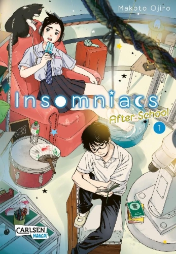 Buchcover und Innenansicht für das Buch: Kimi wa Houkago Insomnia