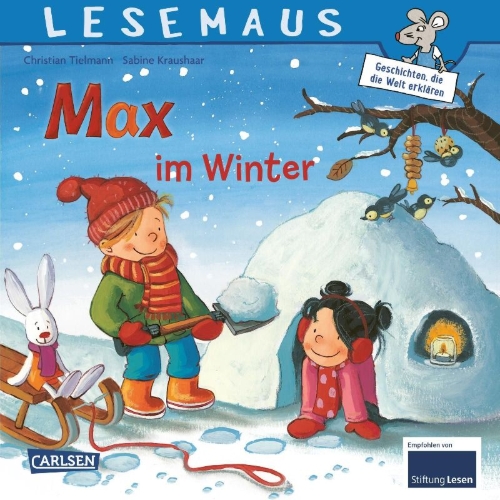 Buchcover und Innenansicht für das Buch: Max im Winter