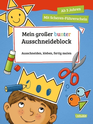 Buchcover und Innenansicht für das Buch: Mein großer bunter Ausschneideblock