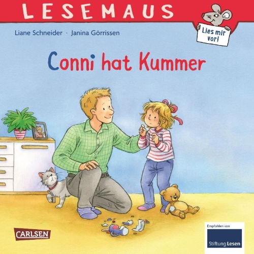 Buchcover und Innenansicht für das Buch: LESEMAUS 116: Conni hat Kummer