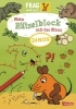 Buchcover und Innenansicht für das Buch: Frag doch mal ... die Maus: Mein Rätselblock mit der Maus - Dinos