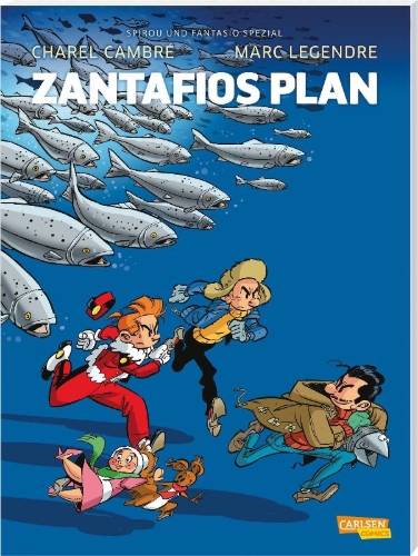 Buchcover und Innenansicht für das Buch: Robbedoes: Het plan van Wiebeling