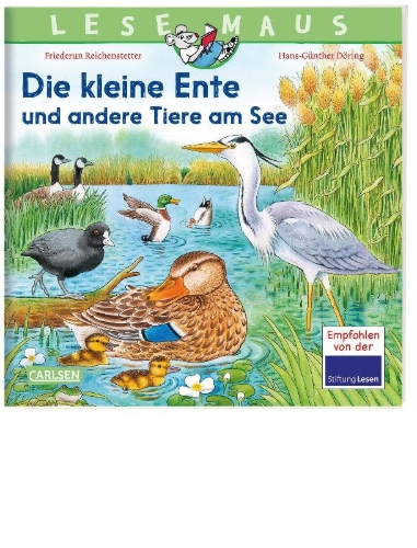 Buchcover und Innenansicht für das Buch: LESEMAUS 177: Die kleine Ente und andere Tiere am See