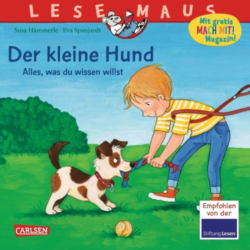 Buchcover und Innenansicht für das Buch: LESEMAUS 176: Der kleine Hund - alles, was du wissen willst
