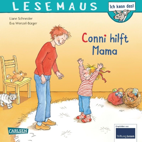 Buchcover und Innenansicht für das Buch: Conni hilft Mama