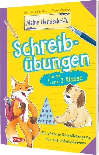 Buchcover und Innenansicht für das Buch: Schreibübungen für die 1. und 2. Klasse