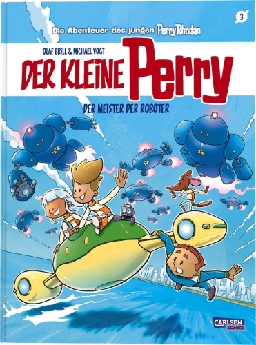 Buchcover und Innenansicht für das Buch: Der kleine Perry 3: Der Meister der Roboter