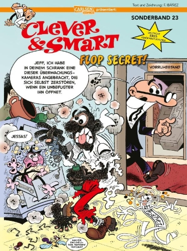 Buchcover und Innenansicht für das Buch: Mortadelo y Filemón. ¡Espías!