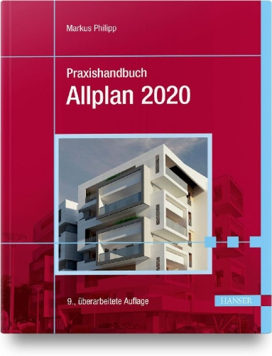 Buchcover und Innenansicht für das Buch: Praxishandbuch Allplan 2020