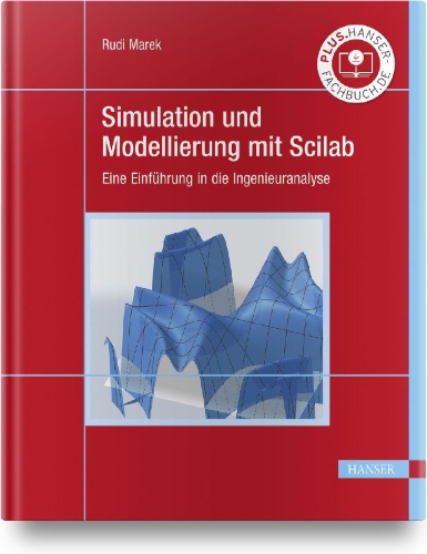 Buchcover und Innenansicht für das Buch: Simulation und Modellierung mit Scilab